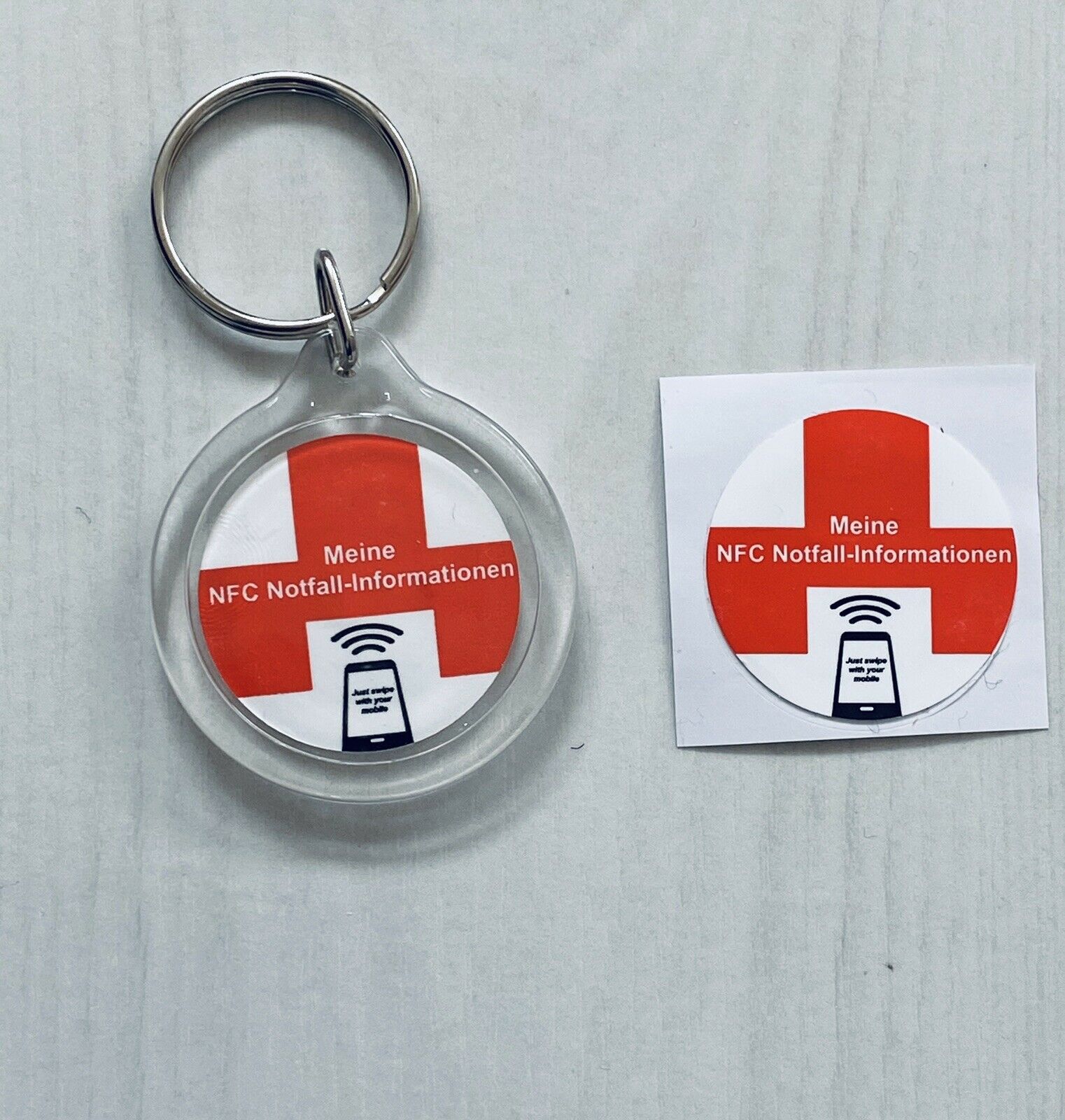 1 NFC-NTag215 Set, ideal für Deine Notfall-Informationen geeignet