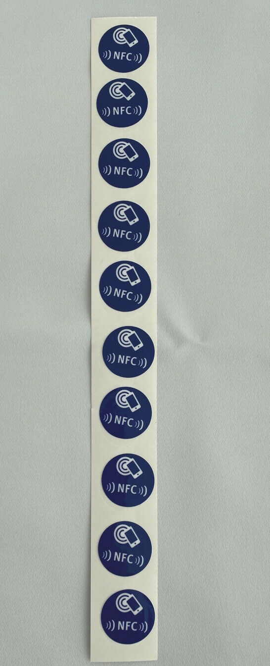 10 x NFC-NTAG215 Sticker kleines Format für alle Smartphones u.Amiibo Lite geeignet