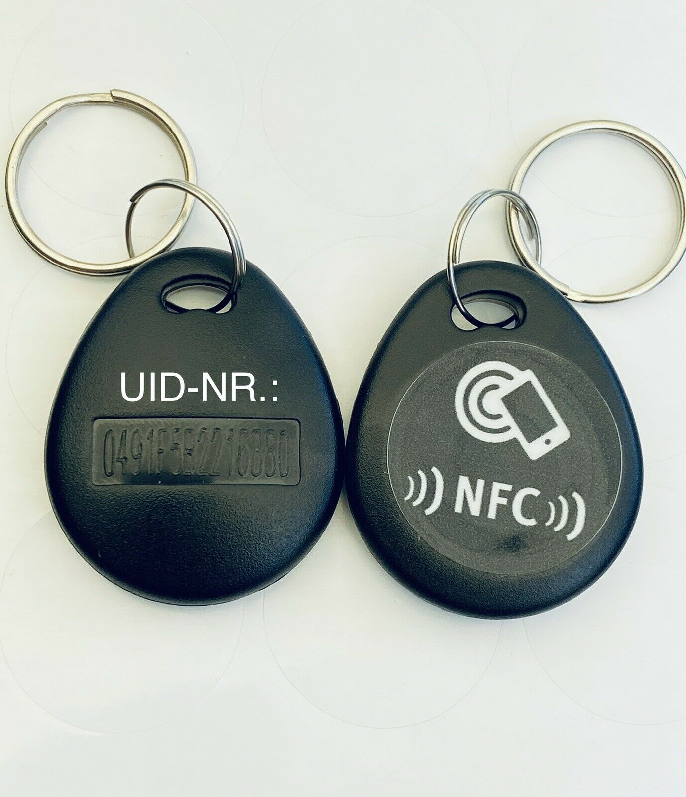 1 Paar NFC-Tag NTAG213 als Schlüsselanhänger für alle Smartphones geeignet